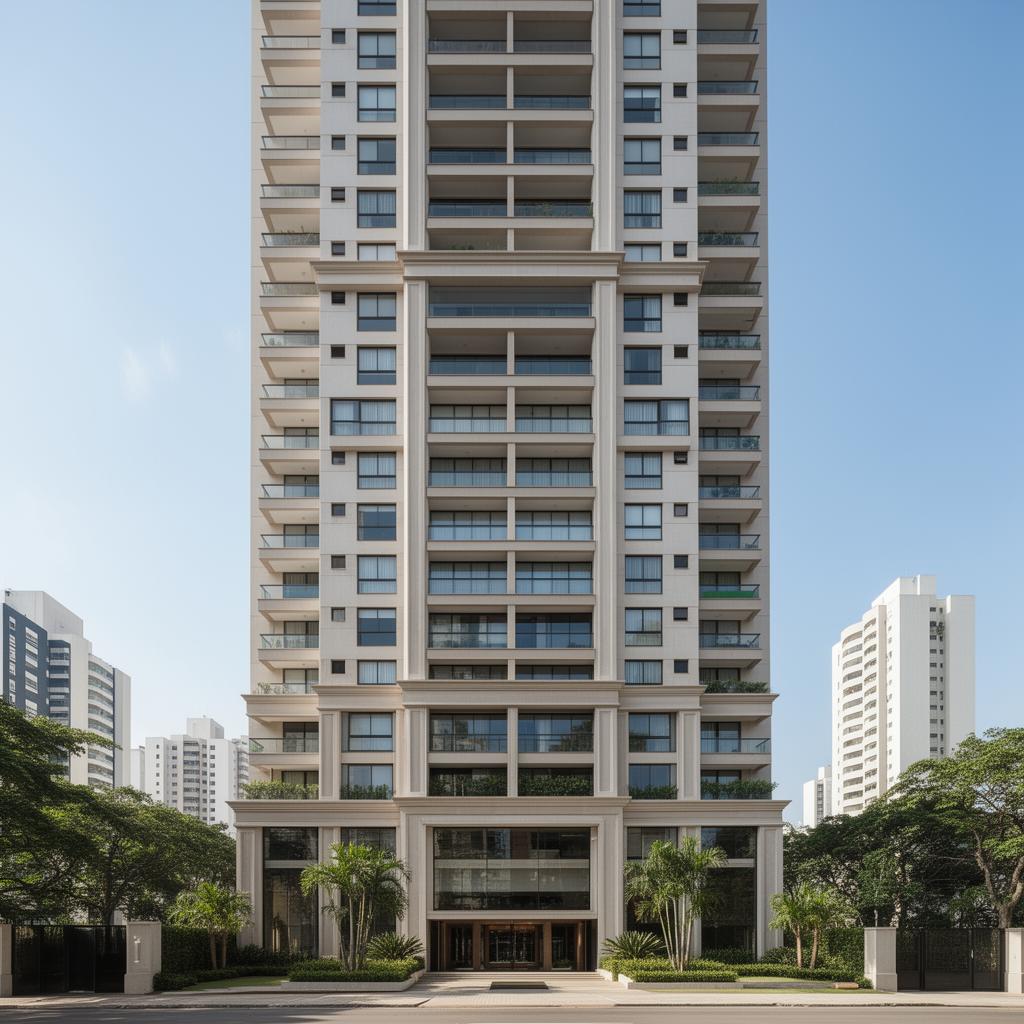 Fachadas variadas de edifícios residenciais em São Paulo